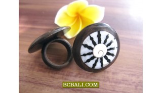 Bali Shells Wooden Rings Natural Organic Unique